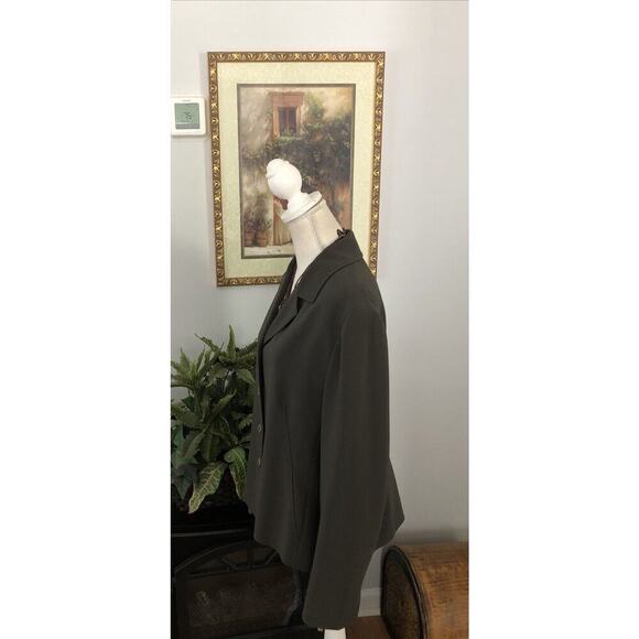 JONES NEW YORK Blazer Jacket Size L/14 Lined Long Sleeve Lapel Notched Collar - Picture 3 of 12
